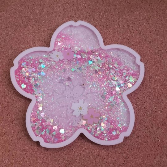 Sakura Aesthetic Shaker Quicksand Coaster - Obsession Designs Co. 