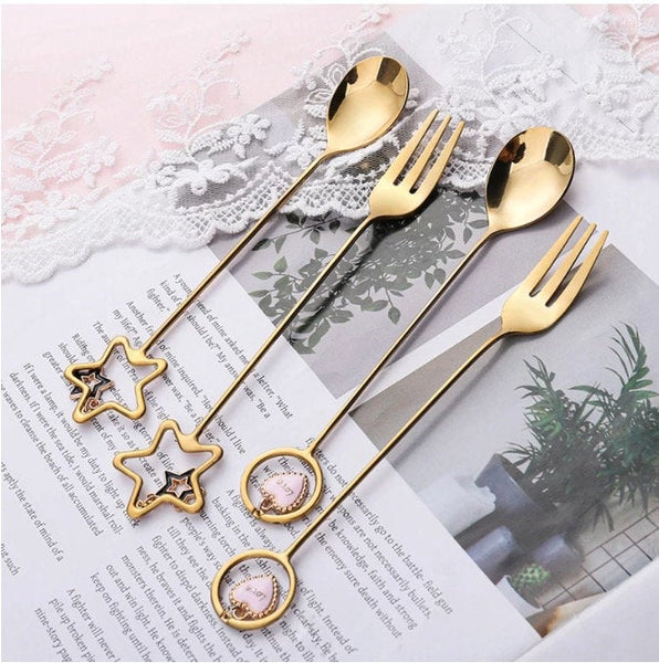 Skinny Charm Aesthetic Spoon and Fork - Obsession Designs Co.