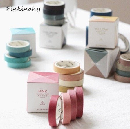 Solid Color Washi Tape Set for Scrapbooking - Obsession Designs Co.