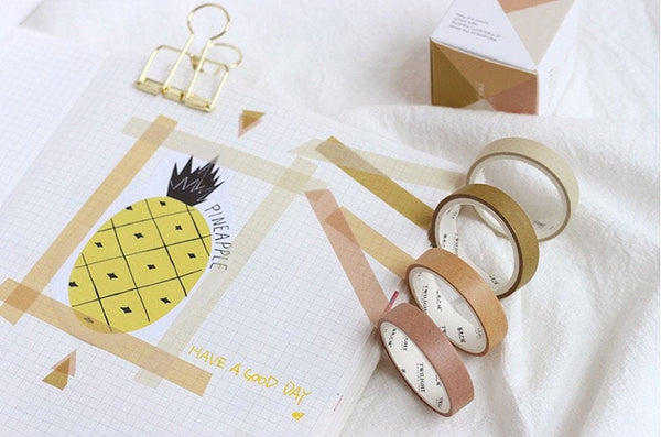 Solid Color Washi Tape Set for Scrapbooking - Obsession Designs Co.