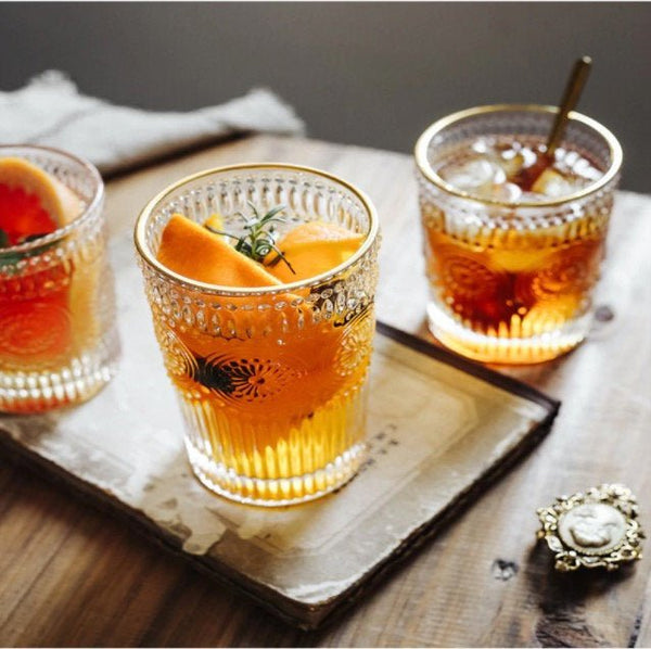 Thick Sturdy Retro Aesthetic Design Coffee/ Whisky/ Tea Glass Cup - Obsession Designs Co.